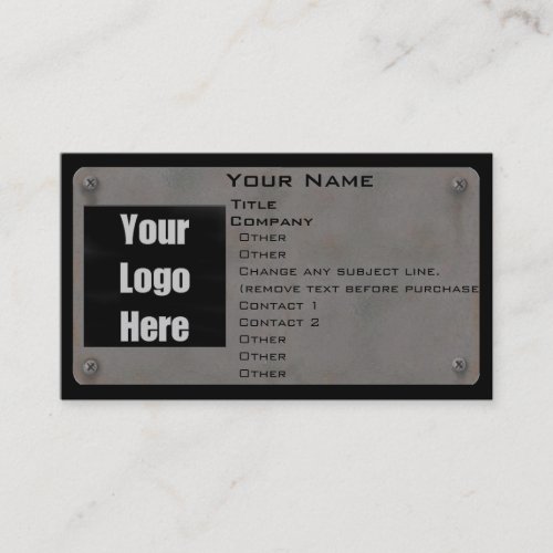 Metal Business Card - with Logo