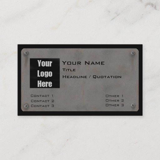 Customizable Metal Business Card - with Logo III