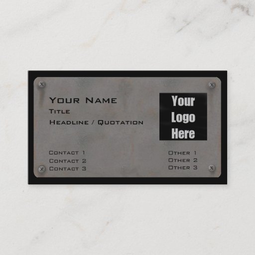 Customizable Metal Business Card - with Logo IIII