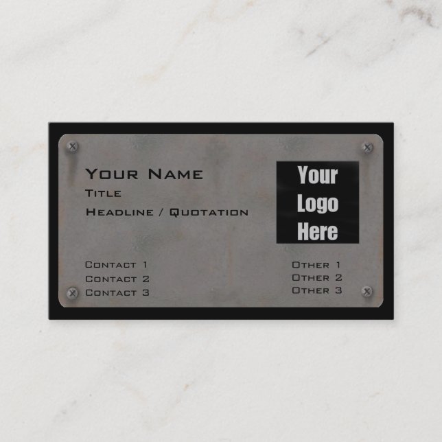 Metal Business Card - with Logo IIII (Front)