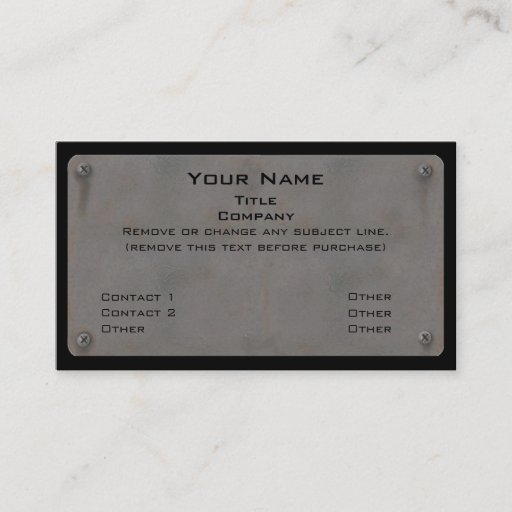 Customizable Metal Business Cards II