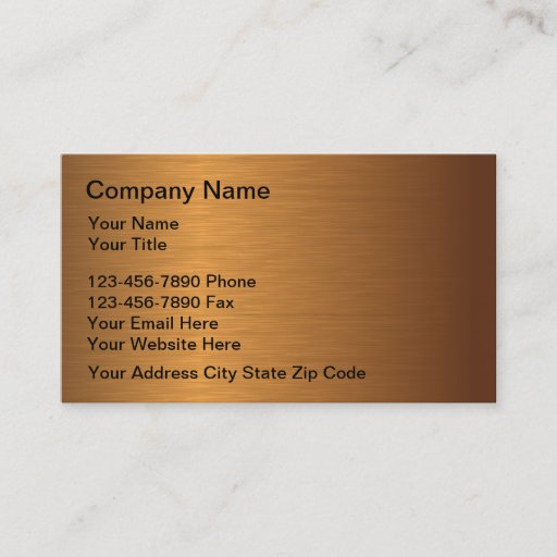 Customizable Metal Business Cards Template