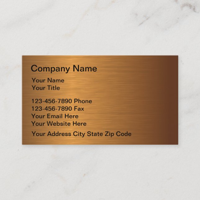 Metal Business Cards Template (Front)