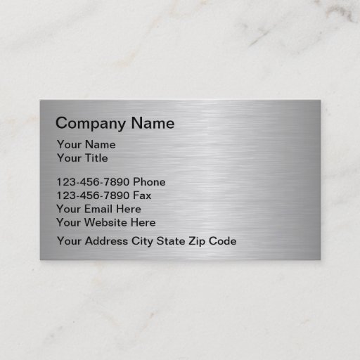 Customizable Metal Business Cards Template