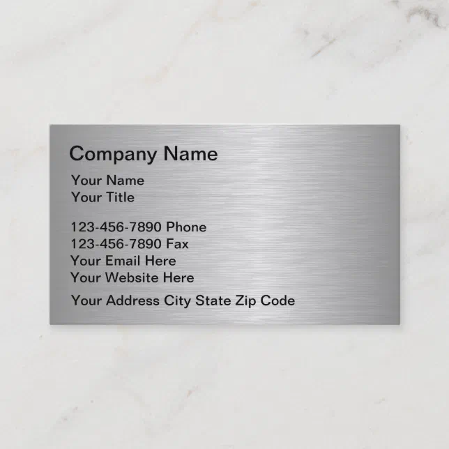 Metal Business Cards Template | Zazzle