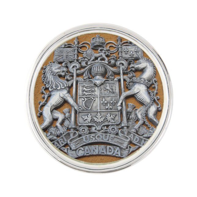 Metal Canada Coat of Arms Pin (Front)