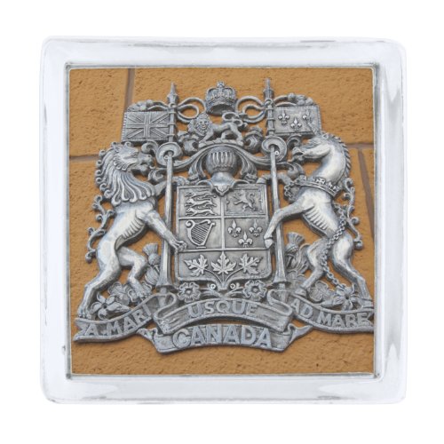 Metal Canada Coat of Arms Silver Finish Lapel Pin