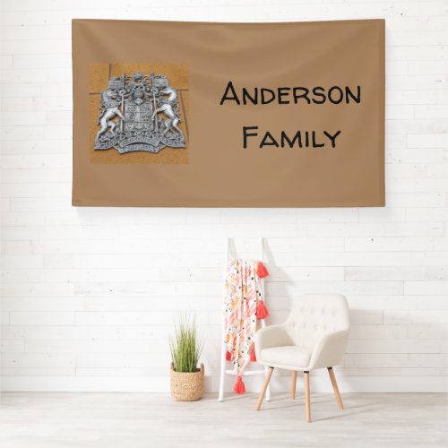 Metal Canada Coat of Arms Your Family Name Banner