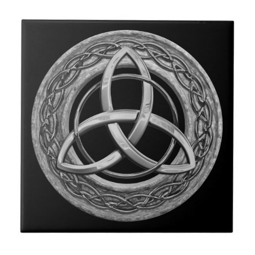 Metal Celtic Trinity Knot Ceramic Tile