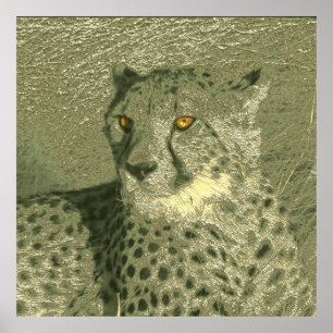 metal cheetah poster