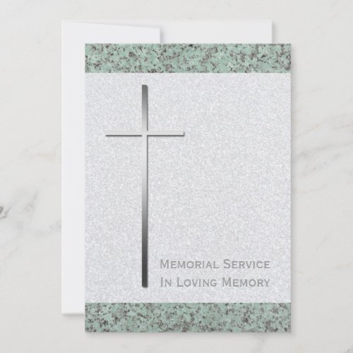 Metal Cross / Stone Funeral Announcement