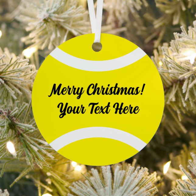 Metal Christmas Ornament gift for tennis player (Insitu)