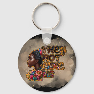 Metal Circle Keychain - They Not Like Us