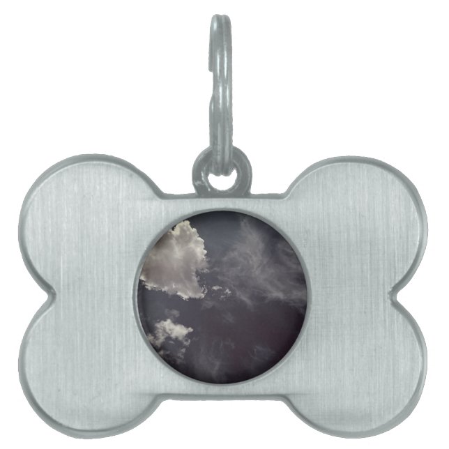 Metal cloud pet ID tag (Front)