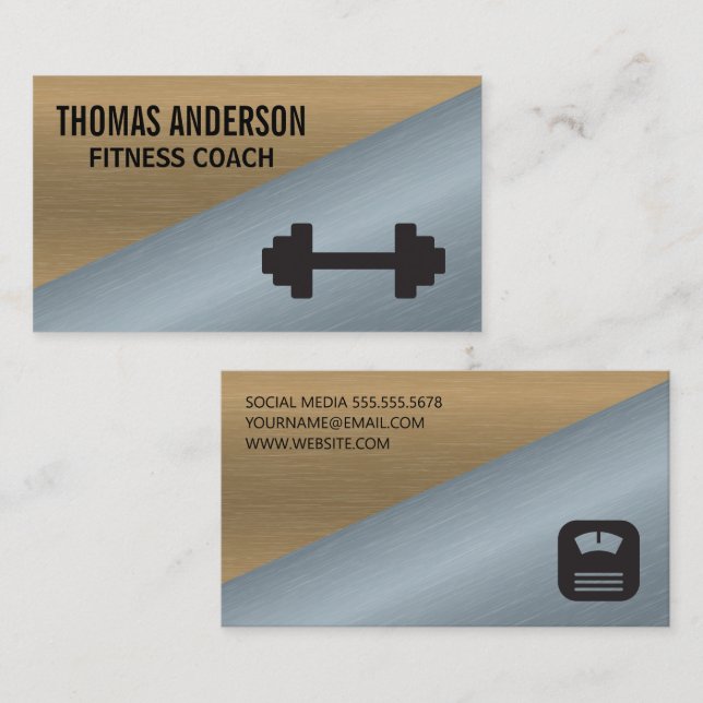 Metal Color Block | Weights and Scale Business Card (Front/Back)