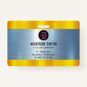 METAL Company Logo ID Employee  Badge