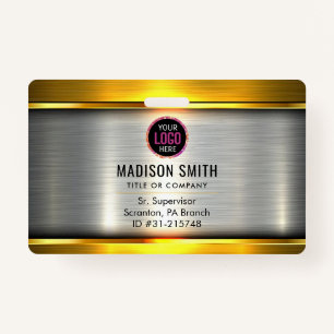 METAL Company Logo ID Employee Badge
