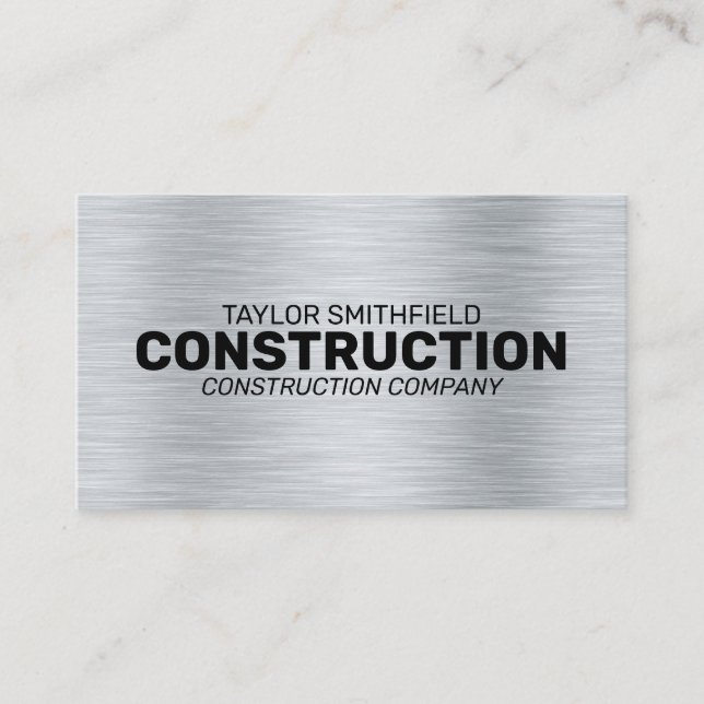METAL CONSTRUCTION PROFESSIONAL BUSINESS CARD (Front)
