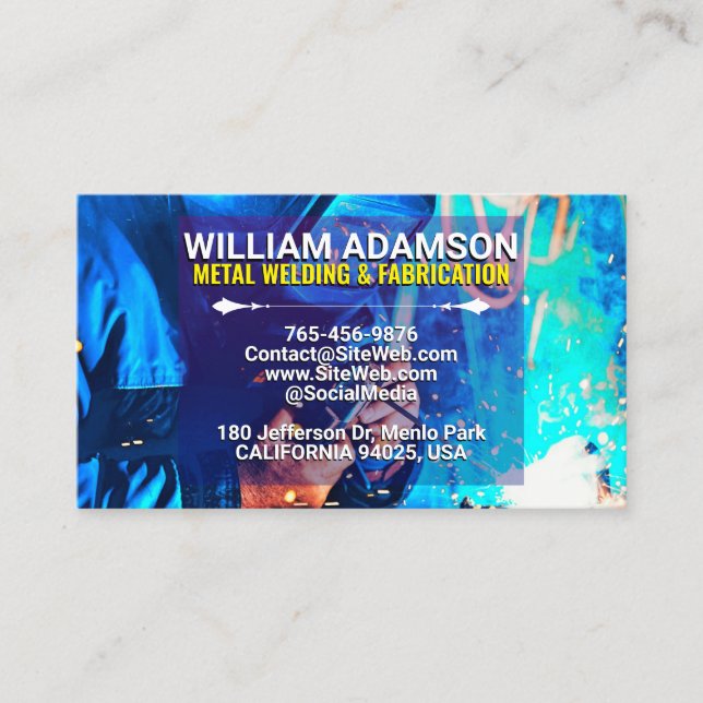 Metal Contractor Services | Fabrication & Welding Calling Card (Front)