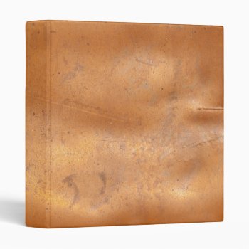 Metal Copper Texture 3 Ring Binder by UDDesign at Zazzle