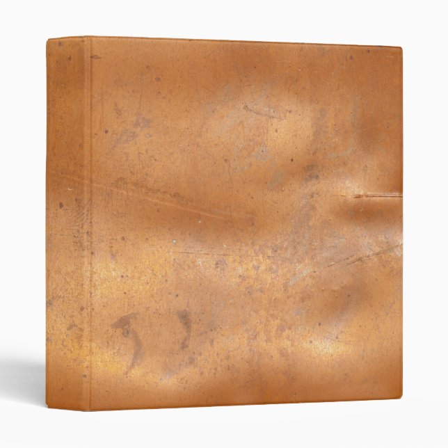 Metal copper texture 3 ring binder (Front/Spine)