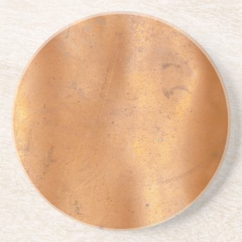 Metal Copper Texture Coaster by UDDesign at Zazzle