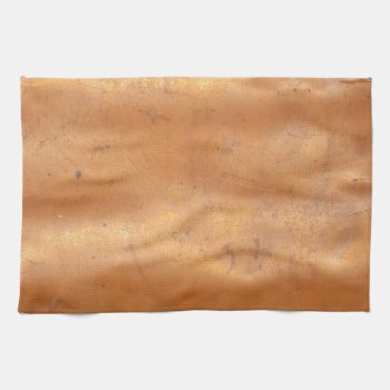 Metal Copper Texture Kitchen Towel by UDDesign at Zazzle