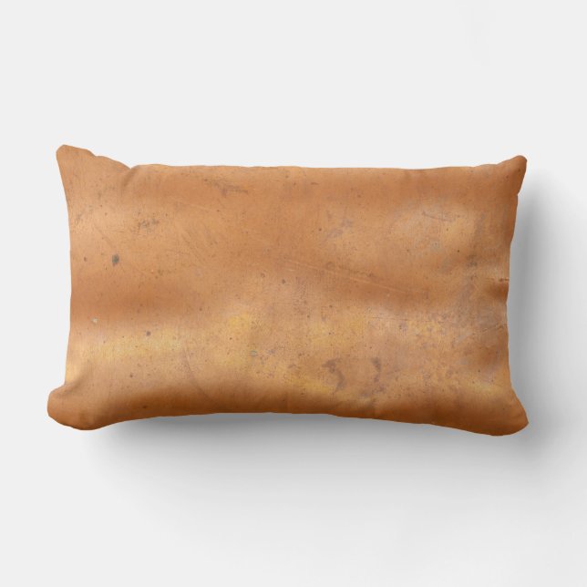 Metal copper texture lumbar pillow (Front)