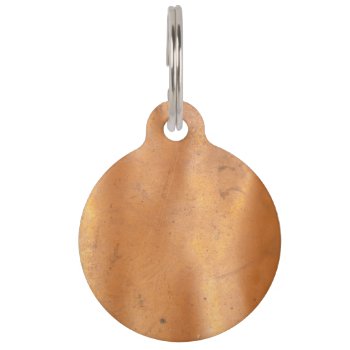 Metal Copper Texture Pet Id Tag by UDDesign at Zazzle