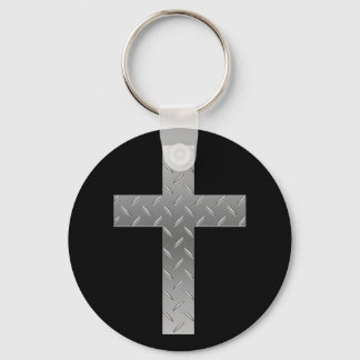 metal cross keychain