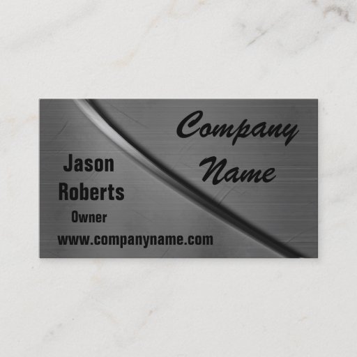 Customizable Metal Curve Business Cards