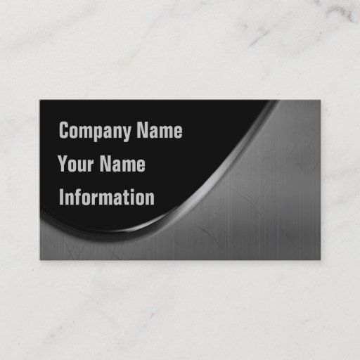 Customizable Metal Curve Business Cards