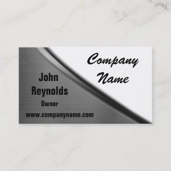 Metal Curve Business Cards by MetalShop at Zazzle