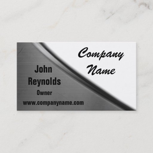 Customizable Metal Curve Business Cards