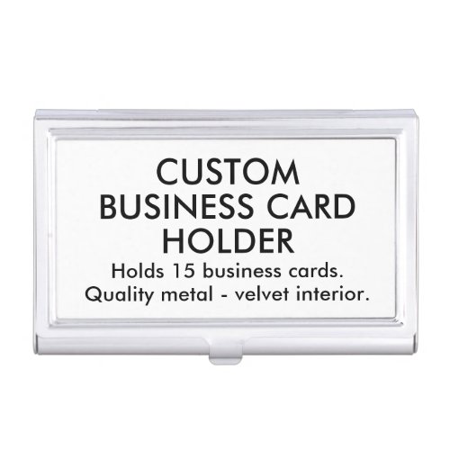 Metal Custom Business Card Holder, Velvet Interior Case