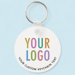 Metal Custom Business Keychain with Company Logo<br><div class="desc">Easily personalize our round metal keychain with your own company logo. It’s lightweight,  thin,  and waterproof. The diameter of the round keychain is 2 inches. Designed in white and other colors (all colors are customizable). Available in other shapes. No minimum order quantity and no setup fee.</div>