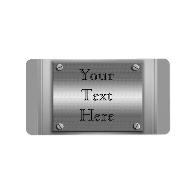 Metal Custom Nameplate Labels (Front)