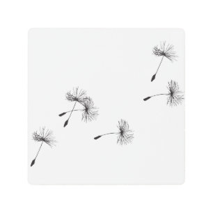 metal dandelion seeds wall hanging print