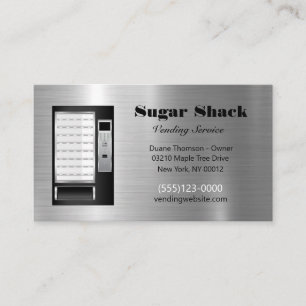 Metal Design Food Snack Vendor Vending Service Business Card
