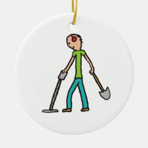 Metal Detecting Detectorist Ceramic Ornament