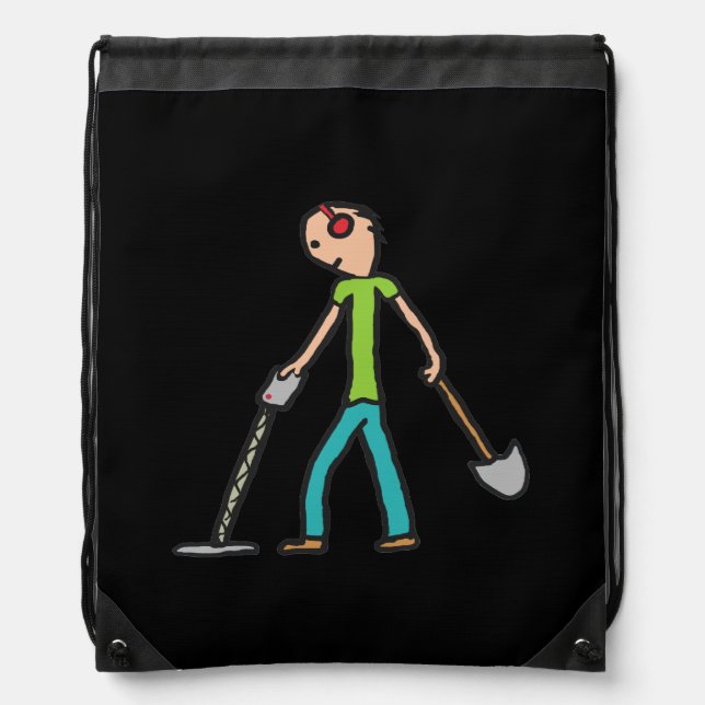 Metal Detecting Detectorist Drawstring Bag (Front)