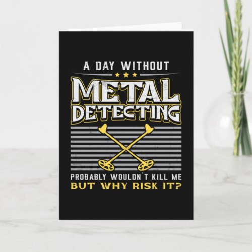 Metal Detecting Detectorist Gold Gift Idea Card