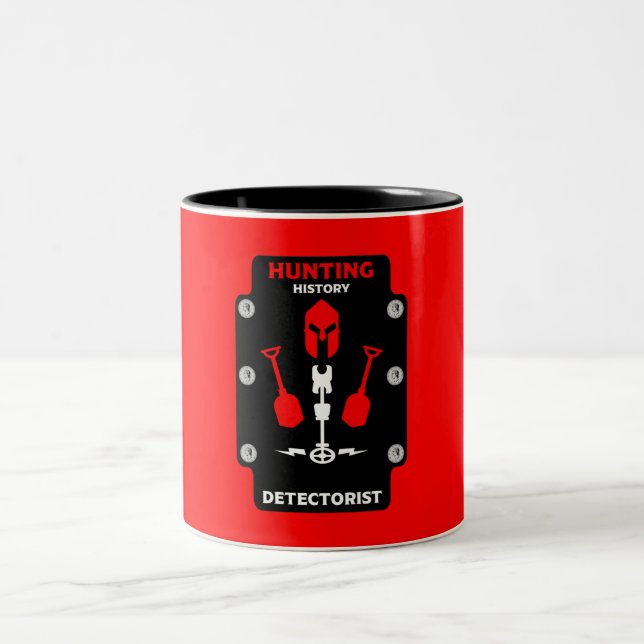 Metal Detecting Detectorists Two-Tone Coffee Mug (Center)