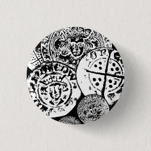 Metal detecting gift, hammered coin button