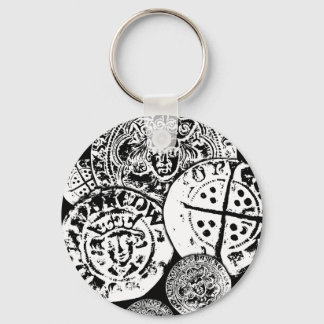 Metal detecting gift, hammered coin keychain