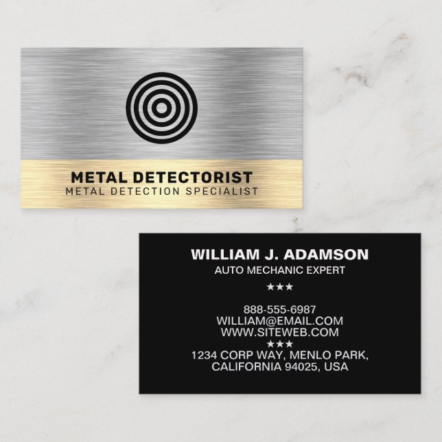 Metal Detecting, Gold, Coins & Numismatic Detector Business Card | Zazzle
