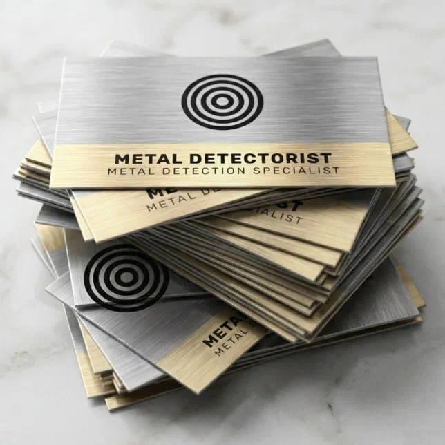 Metal Detecting, Gold, Coins & Numismatic Detector Business Card | Zazzle
