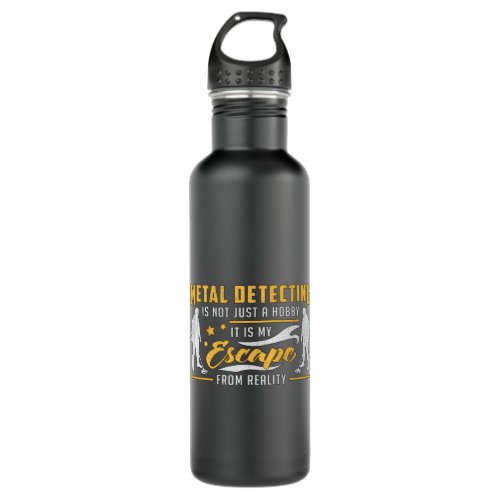 Metal Detecting Gold Detectorist Gift Idea Stainless Steel Water Bottle