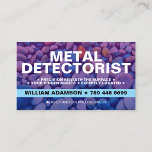 Metal Detecting (Hobbyist Treasure Hunting) Pro Business Card