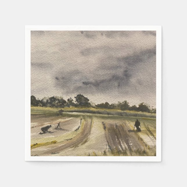 Metal Detecting In The Fields 2 Napkins (Front)